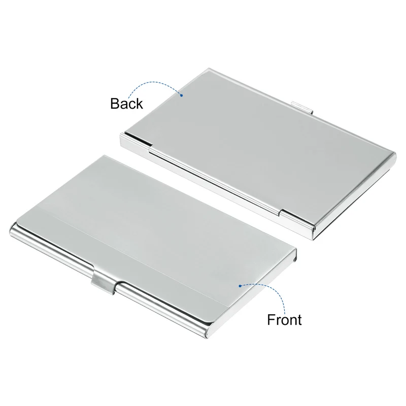 Business Card Holder, Stainless Steel Flip Cover Slim Cards Case