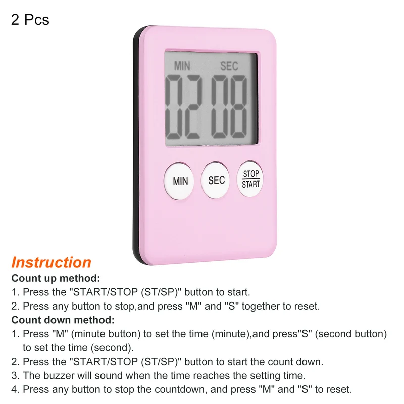 Digital Timer, Small Count Down/UP Clock with Magnetic,Kitchen Timer