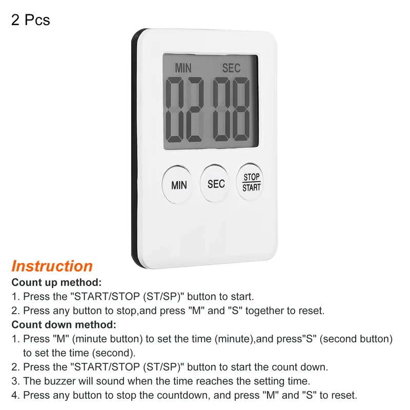 Digital Timer, Small Count Down/UP Clock with Magnetic,Kitchen Timer