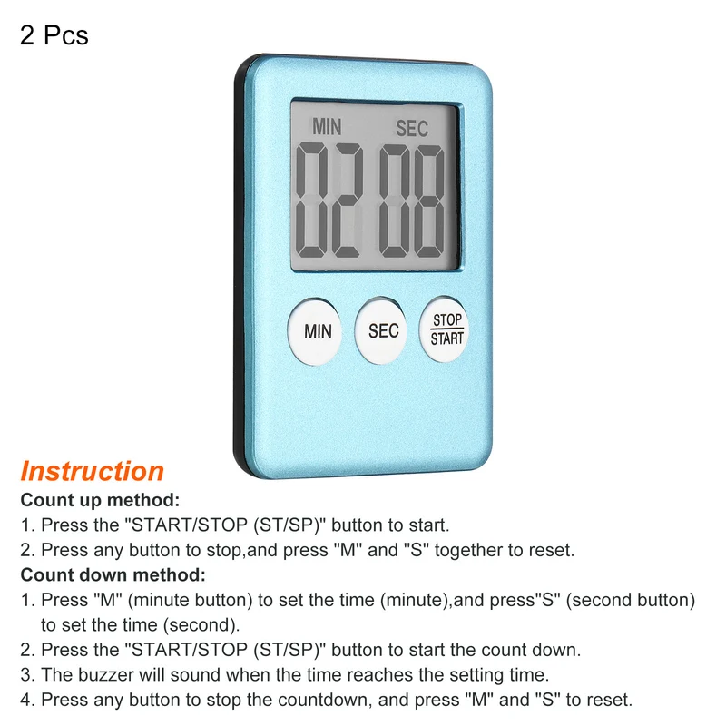 Digital Timer, Small Count Down/UP Clock with Magnetic,Kitchen Timer