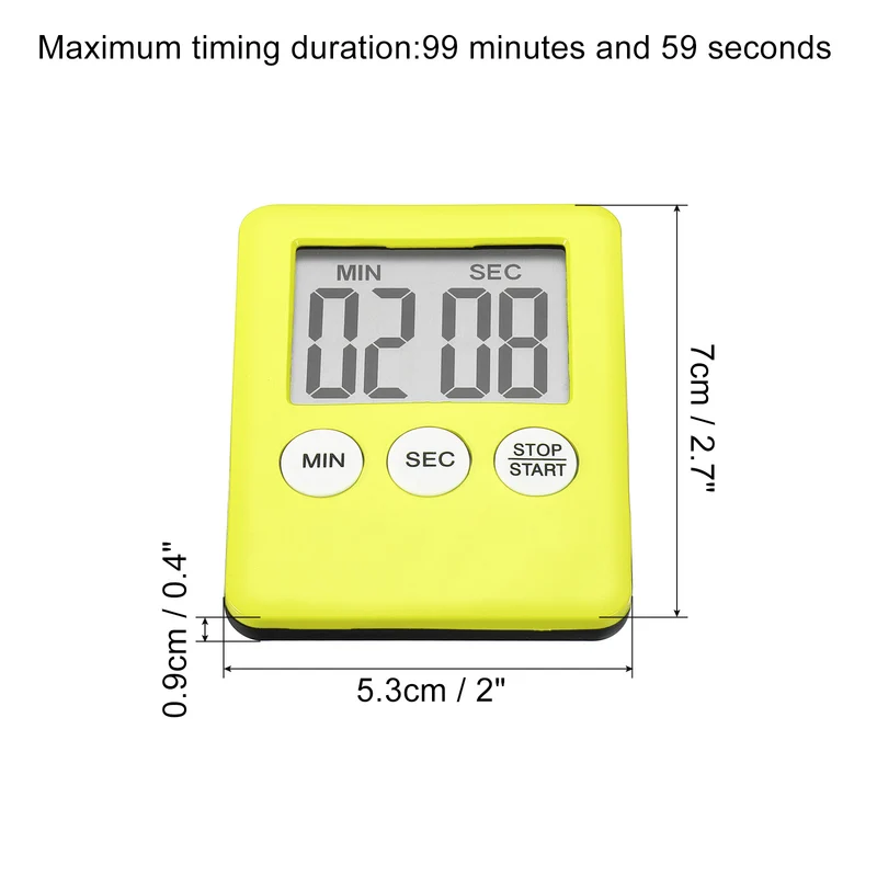 Digital Timer, Small Count Down/UP Clock with Magnetic,Kitchen Timer