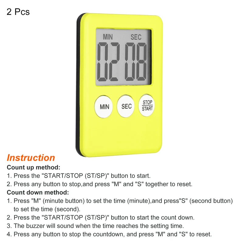 Digital Timer, Small Count Down/UP Clock with Magnetic,Kitchen Timer