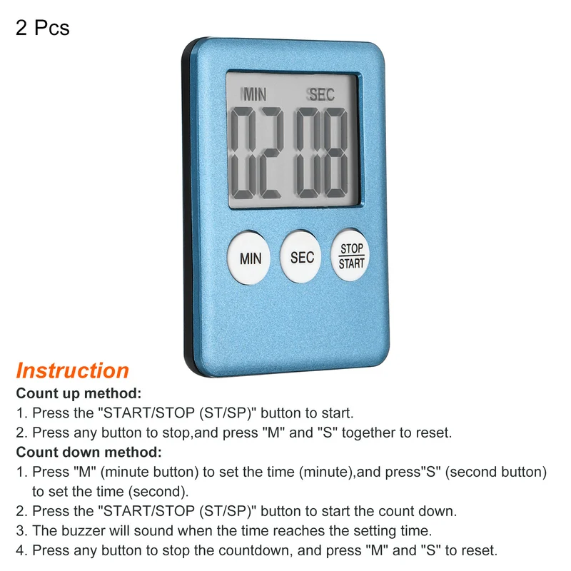 Digital Timer, Small Count Down/UP Clock with Magnetic,Kitchen Timer