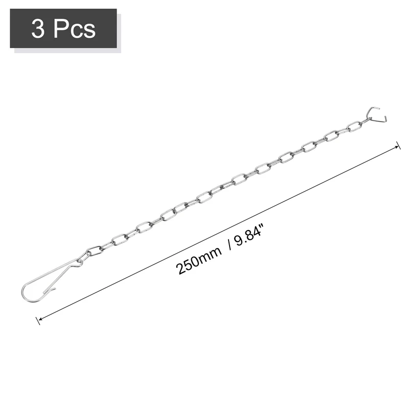 Uxcell Toilet Handle Chain, Stainless Steel Toilet Flapper Chain Universal Toilet Flapper Lift Chain Replacement Kit