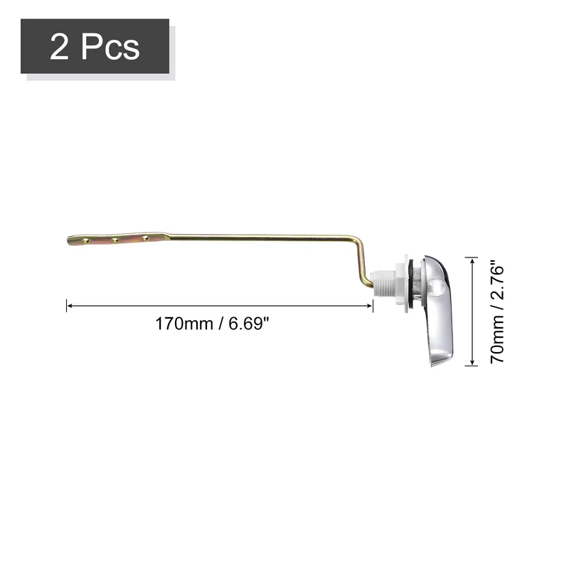 Uxcell Toilet Handle Replacement Universal Side Mount Toilet Flush Handle Toilet Trip Lever for Bathroom Toilet Tank