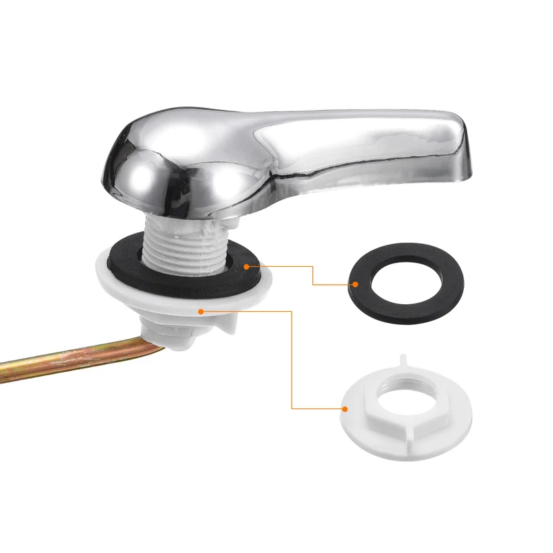 Uxcell Toilet Handle Replacement Universal Front Mount Toilet Flush Handle Toilet Trip Lever for Bathroom Toilet Tank