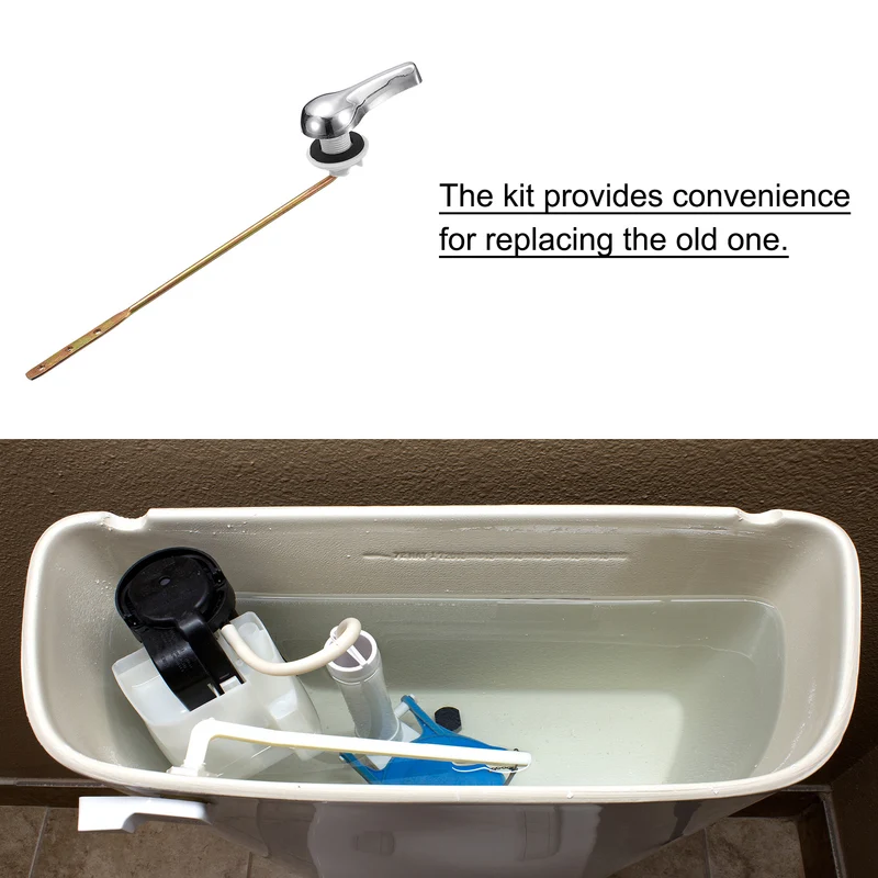 Uxcell Toilet Handle Replacement Universal Front Mount Toilet Flush Handle Toilet Trip Lever for Bathroom Toilet Tank