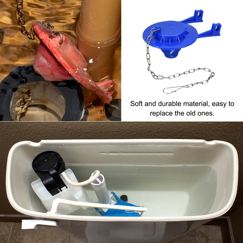 Uxcell Toilet Flapper Replacement Universal Toilet Flapper Stopper with Chain,
