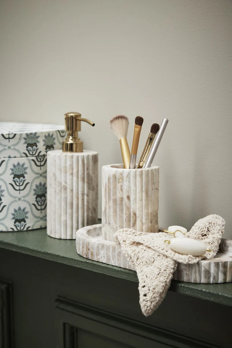 Eliana Tablett 12,5 cm. leinen Marmor