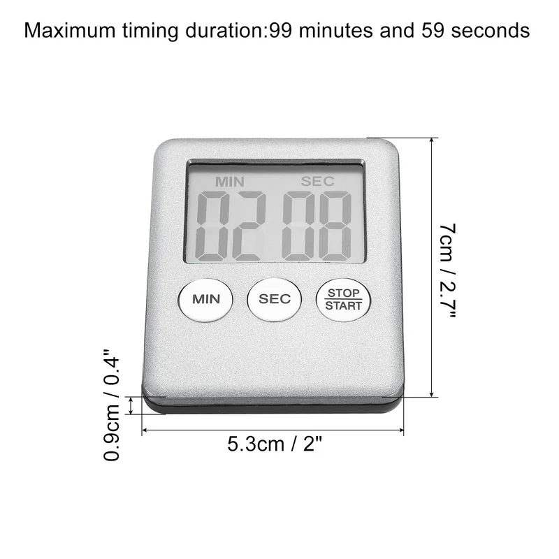 Digital Timer, Small Count Down/UP Clock with Magnetic, Kitchen Timer