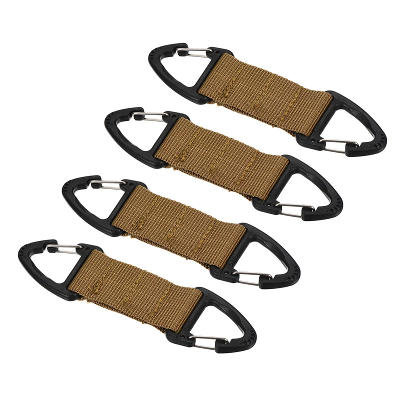 Belt Keeper Key Clip, Hanging Buckle Keychain with Double Side Triangle Clip for Outdoor
