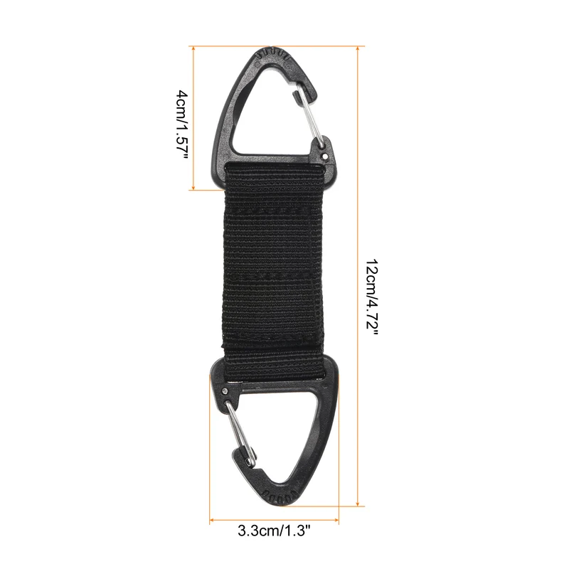 Belt Keeper Key Clip, Hanging Buckle Keychain with Double Side Triangle Clip for Outdoor