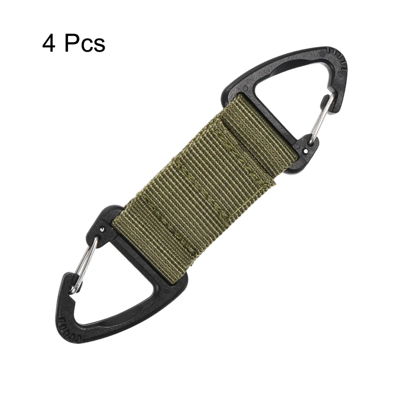Belt Keeper Key Clip, Hanging Buckle Keychain with Double Side Triangle Clip for Outdoor