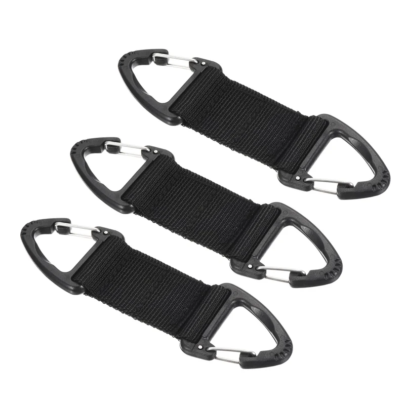 Belt Keeper Key Clip, Hanging Buckle Keychain with Double Side Triangle Clip for Outdoor Hiking