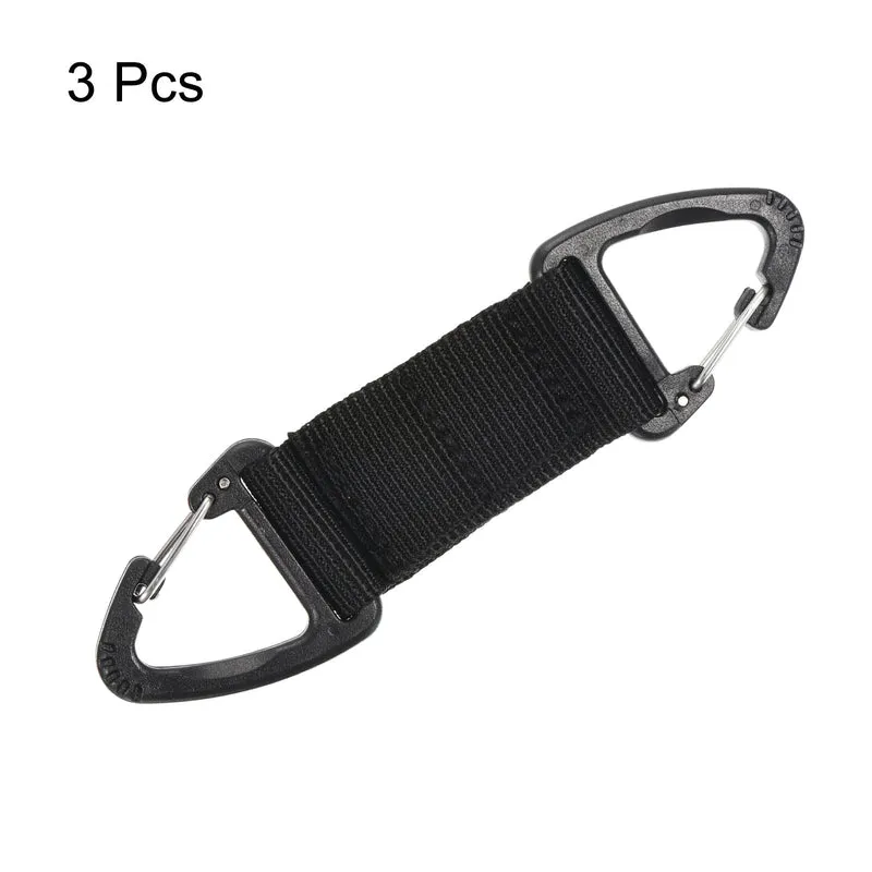 Belt Keeper Key Clip, Hanging Buckle Keychain with Double Side Triangle Clip for Outdoor Hiking