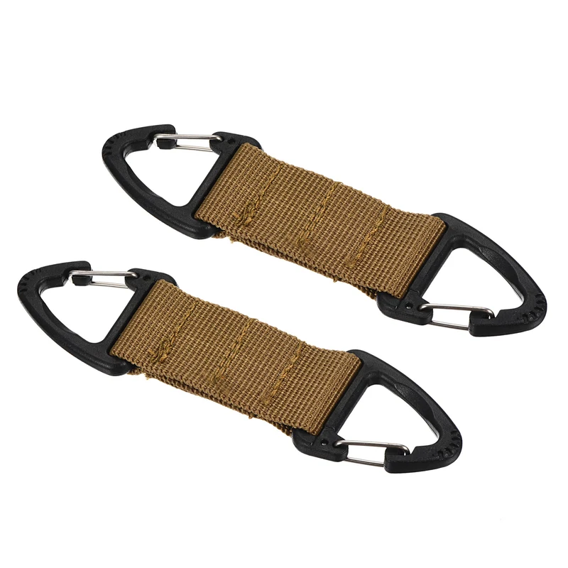 Belt Keeper Key Clip, Hanging Buckle Keychain with Double Side Triangle Clip for Outdoor Camping Hiking