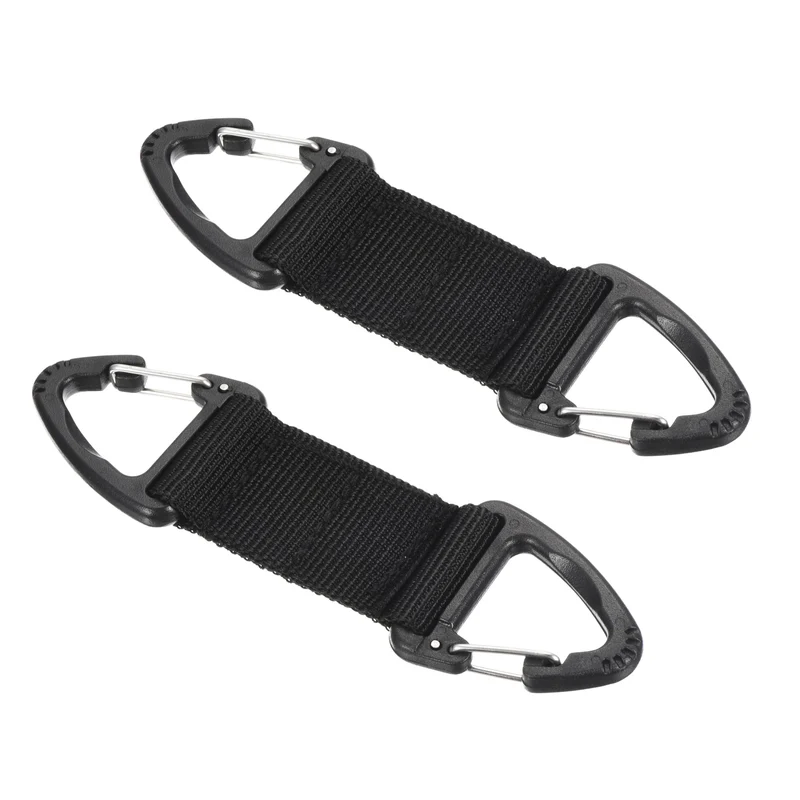 Belt Keeper Key Clip, Hanging Buckle Keychain with Double Side Triangle Clip for Outdoor Camping Hiking