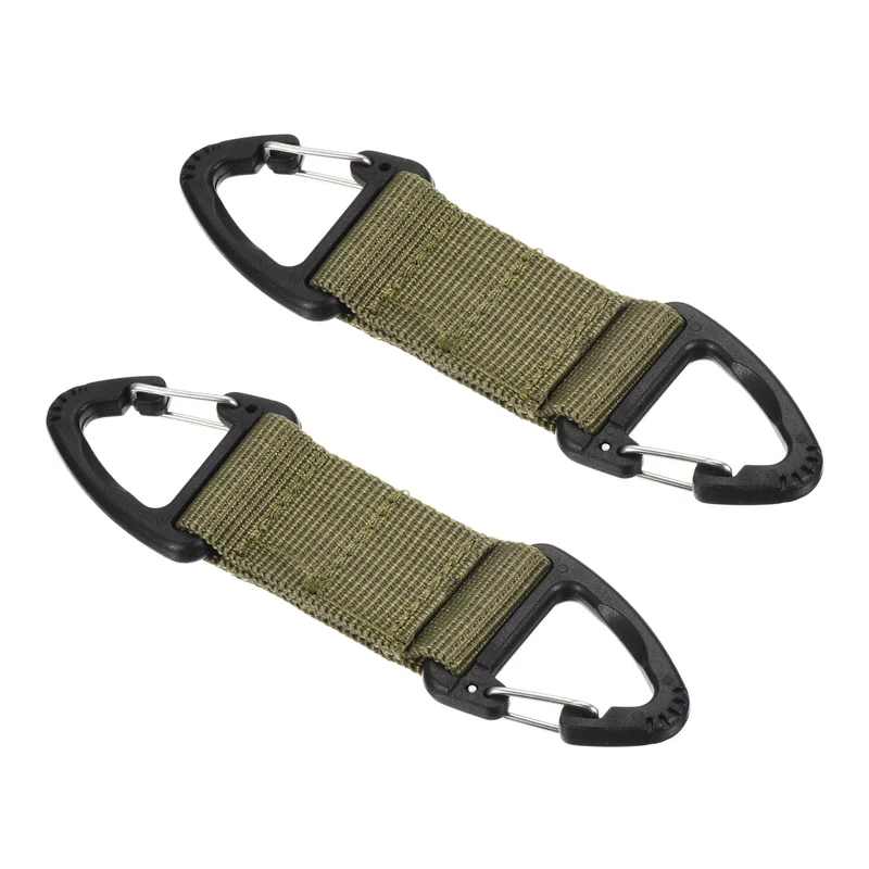 Belt Keeper Key Clip, Hanging Buckle Keychain with Double Side Triangle Clip for Outdoor Camping Hiking