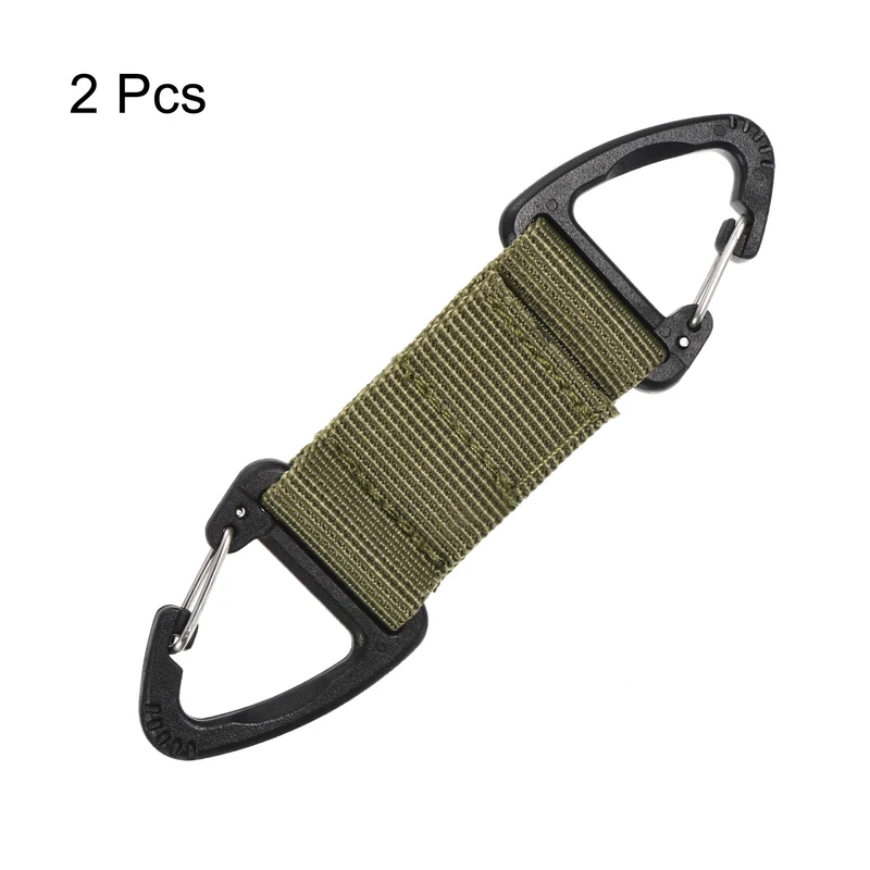 Belt Keeper Key Clip, Hanging Buckle Keychain with Double Side Triangle Clip for Outdoor Camping Hiking