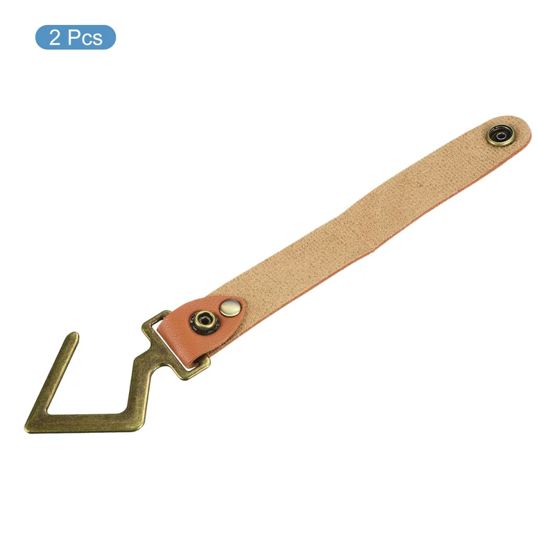 PU Leather S Shelf Hooks Camping Hook Hanger Metal Outdoor Accessories for Hanging Utensils