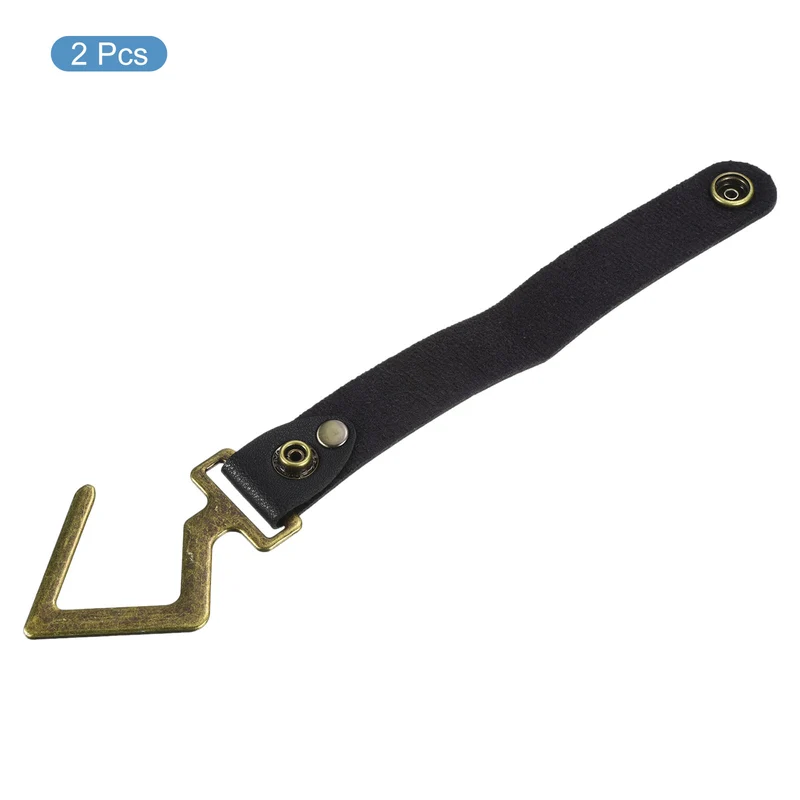 PU Leather S Shelf Hooks Camping Hook Hanger Metal Outdoor Accessories for Hanging Utensils