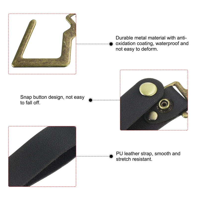 PU Leather S Shelf Hooks Camping Hook Hanger Metal Outdoor Accessories for Hanging Utensils