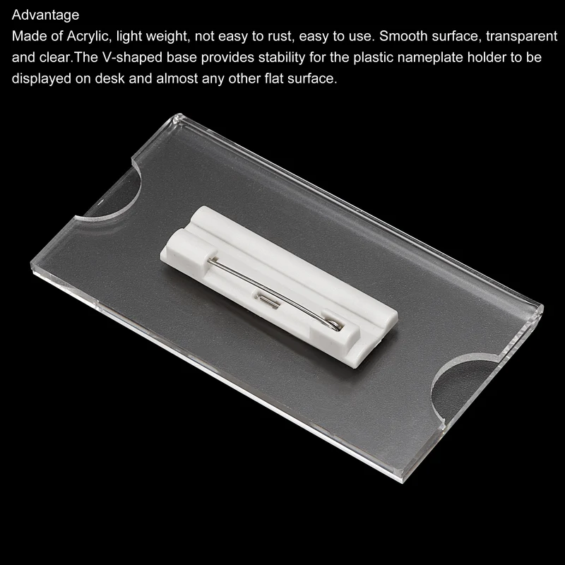 Name Tags Kit Acrylic Name Badge Holders, Clear Label Holders