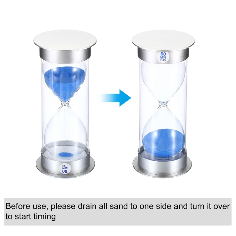 Sand Timer, Sandy Clock Plastic Cover Count Down Sand Glass for Kitchen, Party