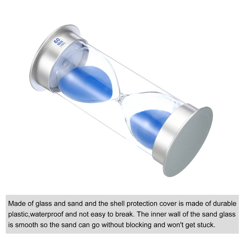 Sand Timer, Sandy Clock Plastic Cover Count Down Sand Glass for Kitchen, Party