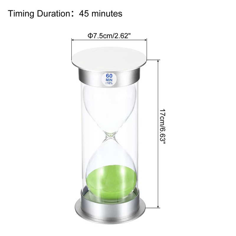 Sand Timer, Sandy Clock Plastic Cover Count Down Sand Glass for Kitchen, Party