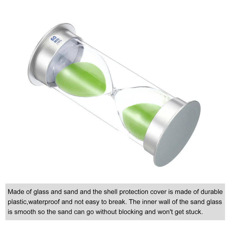 Sand Timer, Sandy Clock Plastic Cover Count Down Sand Glass for Kitchen, Party