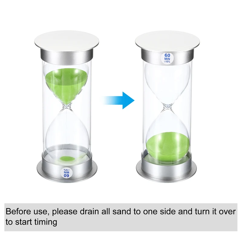 Sand Timer, Sandy Clock Plastic Cover Count Down Sand Glass for Kitchen, Party