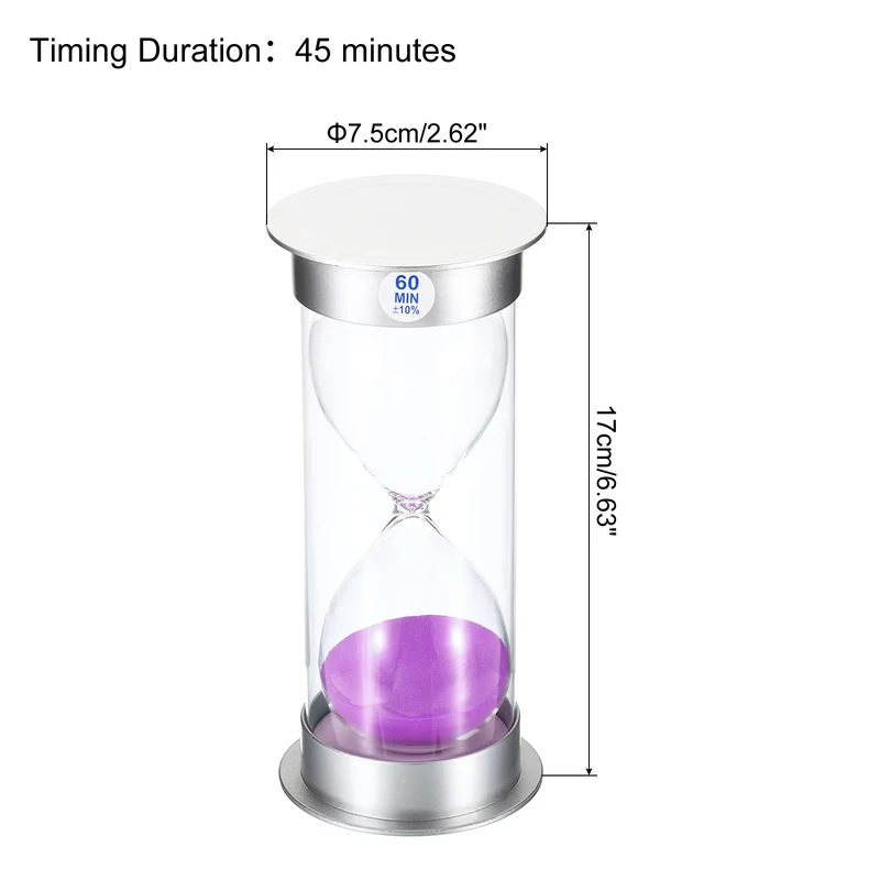 Sand Timer, Sandy Clock Plastic Cover Count Down Sand Glass for Kitchen, Party