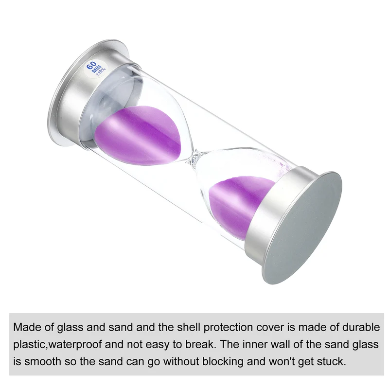 Sand Timer, Sandy Clock Plastic Cover Count Down Sand Glass for Kitchen, Party