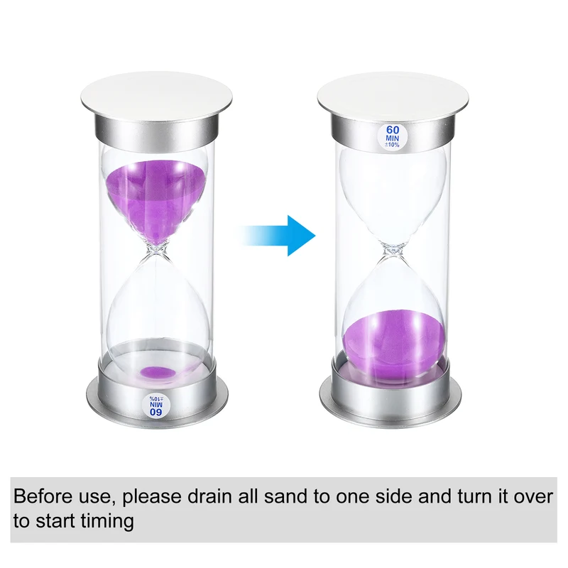 Sand Timer, Sandy Clock Plastic Cover Count Down Sand Glass for Kitchen, Party