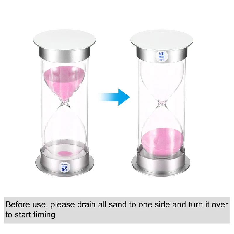 Sand Timer, Sandy Clock Plastic Cover Count Down Sand Glass for Kitchen, Party