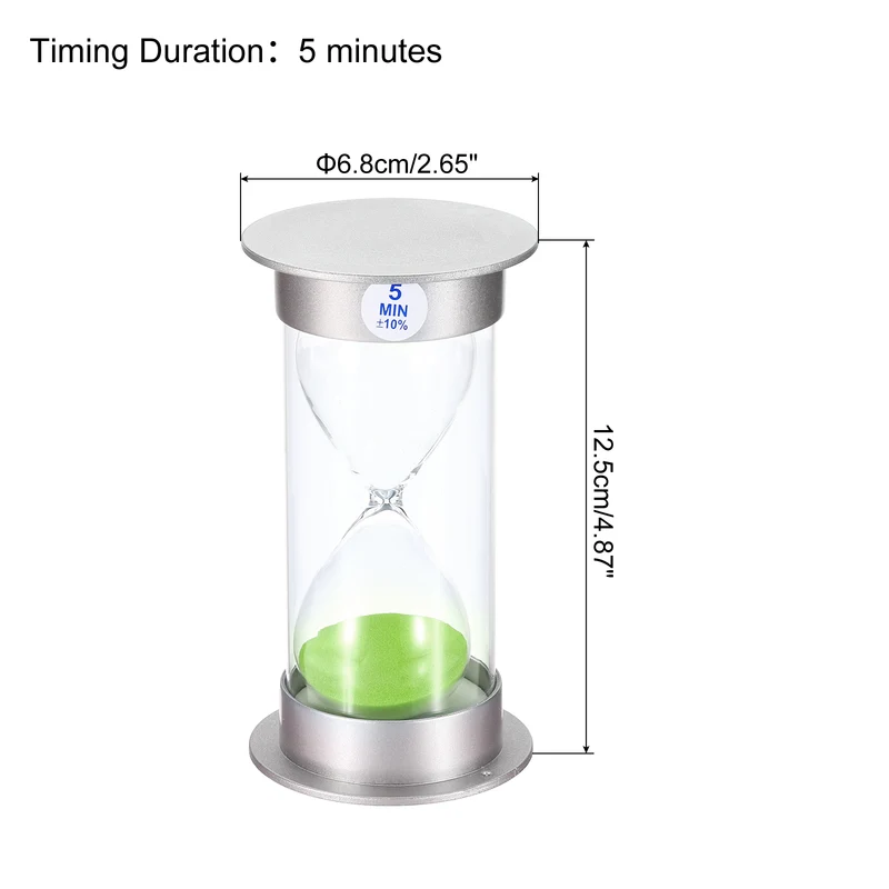 Sand Timer, Sandy Clock Plastic Cover Count Down Sand Glass for Game