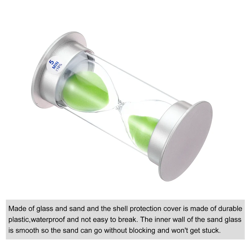 Sand Timer, Sandy Clock Plastic Cover Count Down Sand Glass for Game