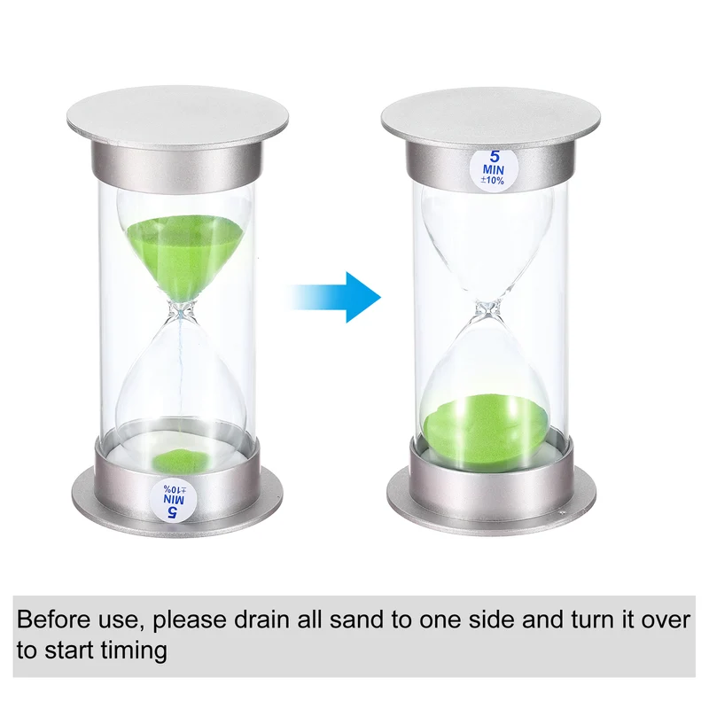 Sand Timer, Sandy Clock Plastic Cover Count Down Sand Glass for Game