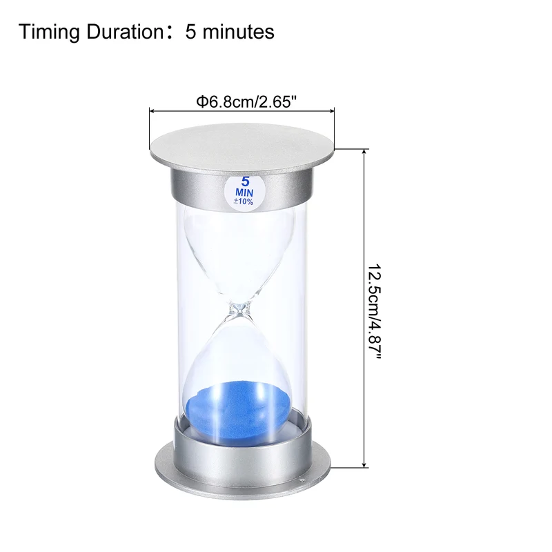 Sand Timer, Sandy Clock Plastic Cover Count Down Sand Glass for Game