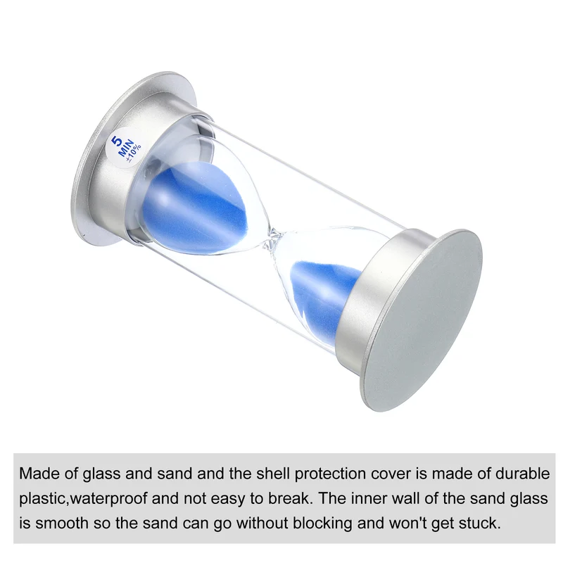 Sand Timer, Sandy Clock Plastic Cover Count Down Sand Glass for Game