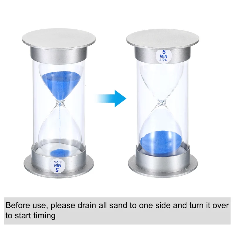 Sand Timer, Sandy Clock Plastic Cover Count Down Sand Glass for Game