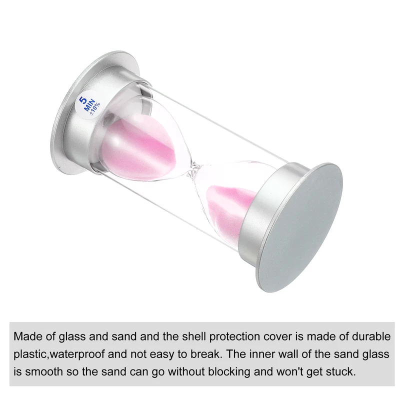 Sand Timer, Sandy Clock Plastic Cover Count Down Sand Glass for Game