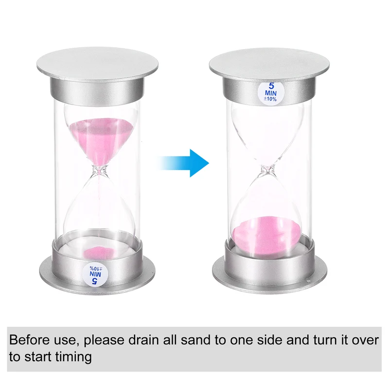 Sand Timer, Sandy Clock Plastic Cover Count Down Sand Glass for Game