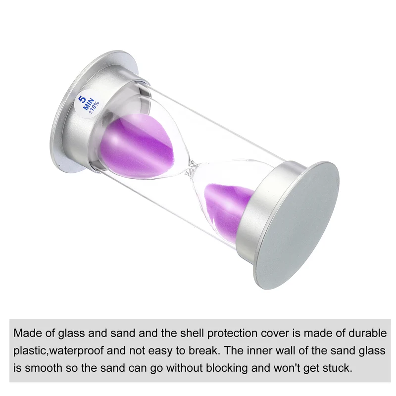 Sand Timer, Sandy Clock Plastic Cover Count Down Sand Glass for Game