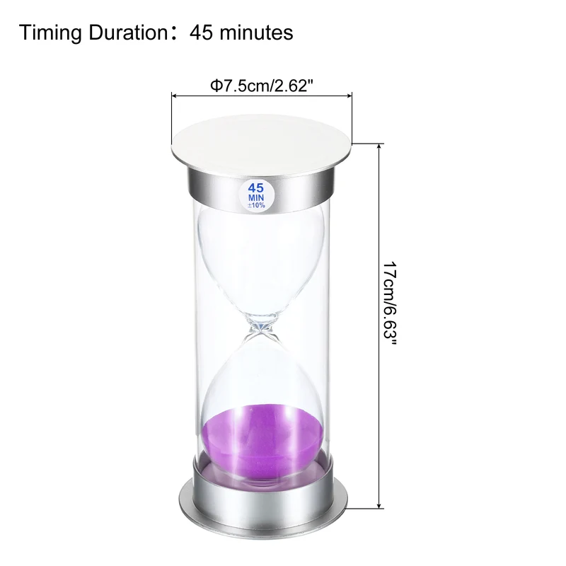 Sand Timer, Sandy Clock Plastic Cover Count Down Sand Glass for Games, Kitchen, Party