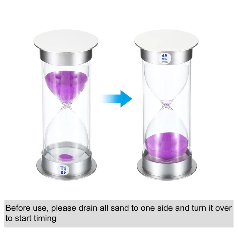 Sand Timer, Sandy Clock Plastic Cover Count Down Sand Glass for Games, Kitchen, Party