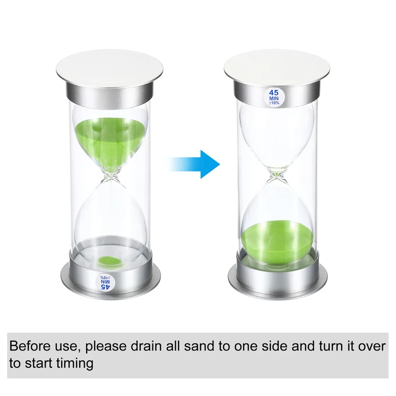 Sand Timer, Sandy Clock Plastic Cover Count Down Sand Glass for Games, Kitchen, Party