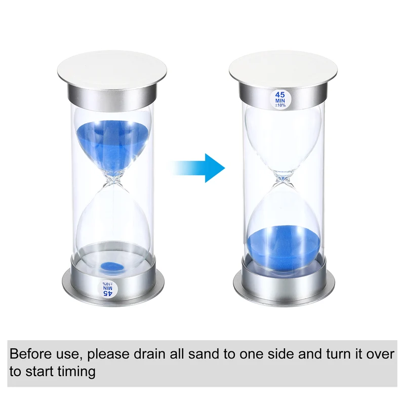 Sand Timer, Sandy Clock Plastic Cover Count Down Sand Glass for Games, Kitchen, Party