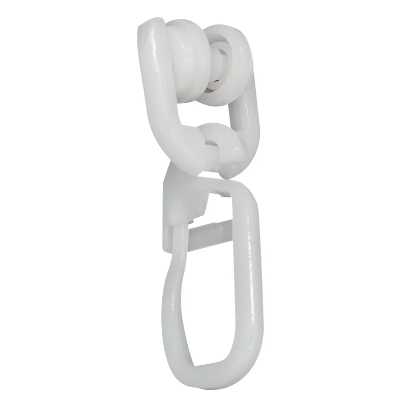 DELFRA 50 T-Rollen mit Faltenhaken weiss - Gardinenrolle T-Schiene
